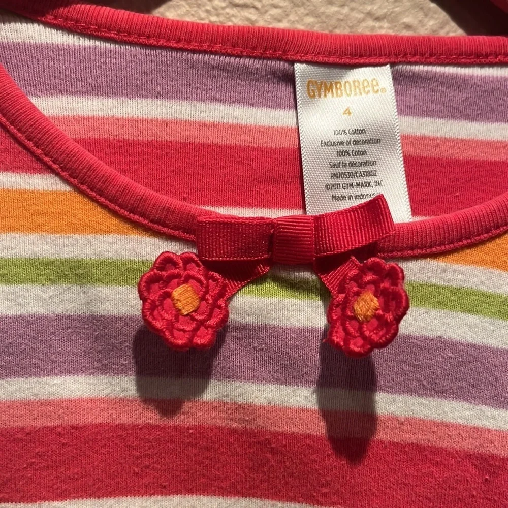 Gymboree Pretty Posies Girl’s Striped Shirt Size 4